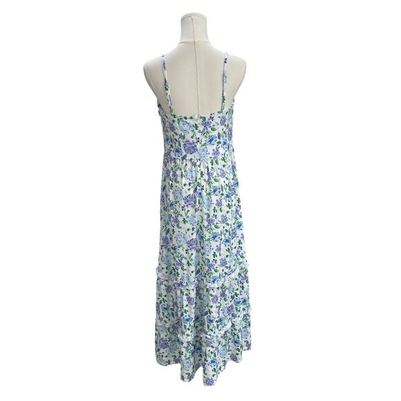 Grace Karin Floral Cottagecore Midi Dress Summer Vacation Coquette Romantic M - Picture 8 of 11